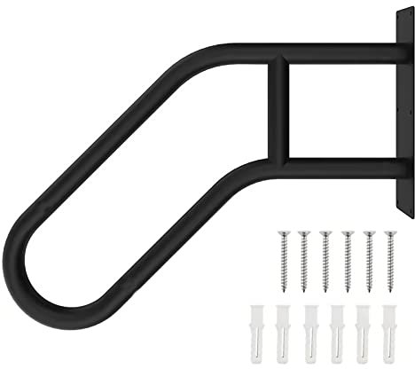 Support mural en acier inoxydable avec surface antidérapante pour escalier intérieur ou extérieur en forme de U pour baignoire, toilettes, 1 à 3 marches
