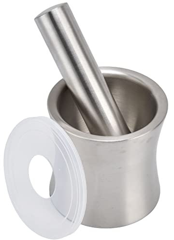 Mortero de Ajo de Acero Inoxidable, en Forma de Cintura, Piedra de Mazo de Ajo de Acero Inoxidable 304, Juego de Maja 188, Mortero, Olla Trituradora para el Hogar, Medicina para