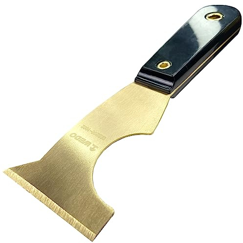 WEDO Brass Painters Tool, Putty Scraper 2.5(62mm), Paint Scraper, Putty Knife, Spatula, Trowel, Length 8(200mm),Paint Stripper Tool for Plaster Scraping Drywall Finishing