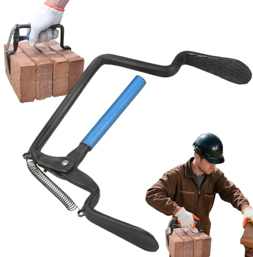 Jubilofex Asa de transporte de ladrillos | Soporte de ladrillo de acero robusto para levantar, herramienta de transporte para obras de construcción y renovación de casas