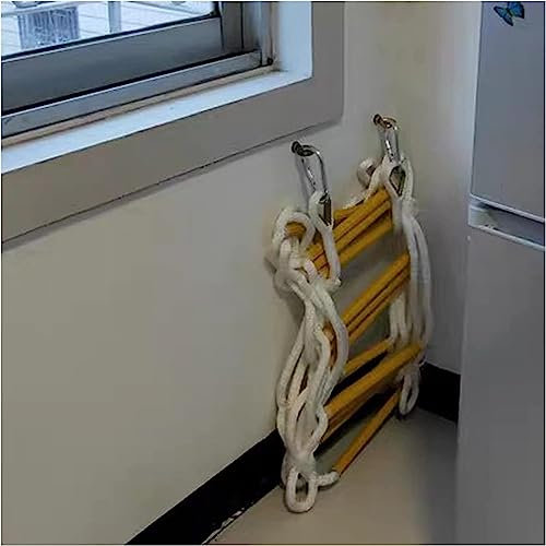 SBCGFY Kletterseilleiter für den Außenbereich, Feuerleitern, Notfall-Sicherheits-Fluchtweg für schnelle Rettung aus dem Fenster, Gewichtskapazität 450 kg, 30 m(15m/49.21ft)