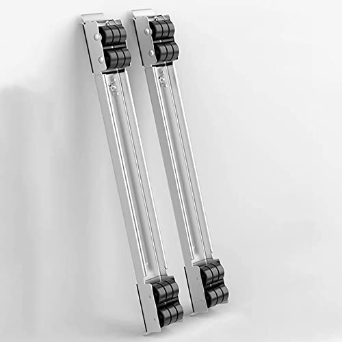 YCNLYSSR Universal Mobile Base Fridge Stand, Movable Washing Machine Base with 24 Locking Wheels, Adjustable 45-70 cm Pedestal for Dryer and Refrigerator, 2Pcs (White)