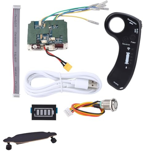 MechKit Kit de ESC Contrôleur Skateboard Électrique Télécommande, 36V 430W 12A Ensemble de ESC Carte Mère de Moteur à Moyeu à Double Entraînement Sinusoid de Longboard Électrique Télécommande