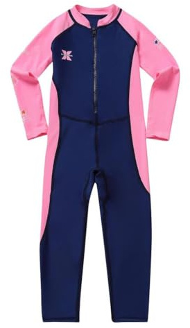 wueiooskj Upf 50 helkroppsbaddräkt med lång ärm, stretchig UV-baddräkt för barn, UV- och solskydd - Skyddar barn mot solbränna. Baddräkt med Upf 50 rashguard