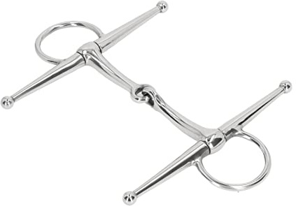 RASTKY Filetto per Cavallo con Guancia Intera, Anello in Acciaio Inossidabile, Punta Snodata per Fattoria, per Bocca di Cavallo da 125 Mm, Compatto e Leggero per Proprietari di Cavalli