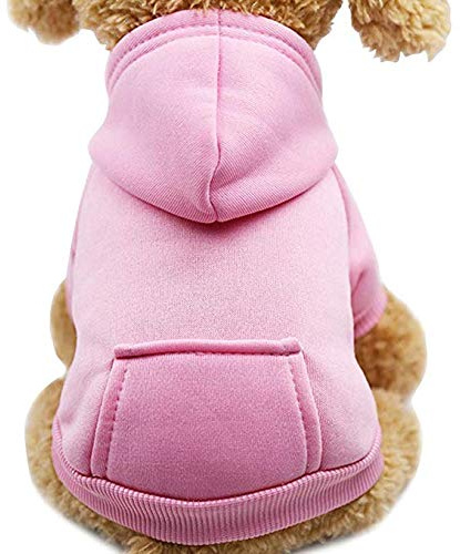 Idepet Hunde Kapuzenpullover Baumwolle Hundemantel Warme Jacke für Kleine Mittelgroße Hundewelpen Teddy Chihuahua
