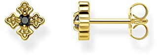 Thomas Sabo Damen Herren Ohrstecker Royalty in der Farbe Gold aus 925 Sterlingsilber mit 750 Gelbgold Veredelung mit Zirkonia, Größe: 7x7 mm, H2021-414-11