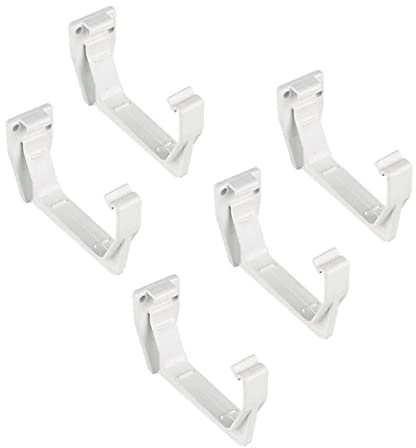 Marshall Tufflex White Square Guttering and Downpipe - Gutter and Pipe Fittings - Gutter Bracket x 5