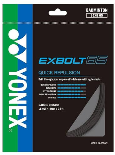 YONEX BG Exbolt 65 Badmintonsträng (svart)