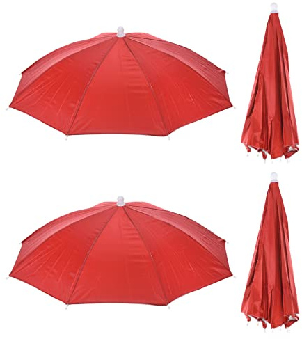 PATIKIL Angeln Regenschirm Hut Elastisch Faltbare Sonne Regen Kappe Kopf Regenschirm Hände Kostenlos Für Draußen Angeln