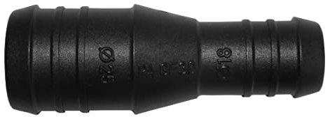 1, 2, 3, 5 oder 10 Schlauchverbinder 25 mm auf 18 mm gerade reduziert PA GF30 schwarz (5)