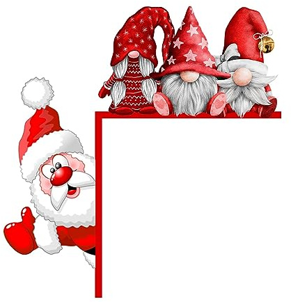 Türrahmen Deko Weihnachten - Lustige Holz Dekoration Mit Elch, Weihnachtsmann, Schneemann für Türecke und Türrahmen - Weihnachtsgeschenke