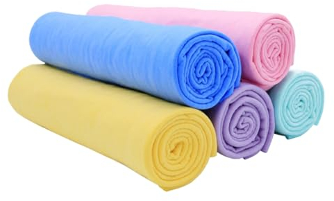 DRESSOOS 5stücke Ultra-absorbierendes PVA Haustier-Badetuch Schnelltrocknendes Langlebiges Hundehandtuch Für Kleine Und Mittelgroße Hunde Waschbar Und Hautfreundlich