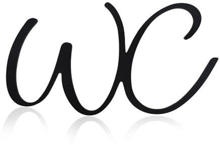 Targhetta Per Porta Toilette Wc, Targhetta Per Porta Adesiva, Decorative Door Signs Indoors, Cartelli Per Wc, Cartelli Guida Per Wc, Targhetta Autoadesiva Per Porta Wc, Nero (WC)