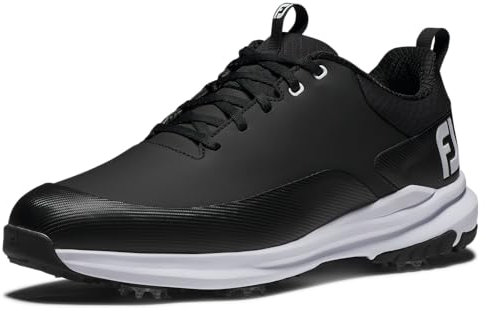 FootJoy Herren Fj Tour Rival Golfschuh, Schwarz Schwarz Weiß, 44 EU