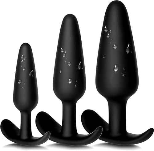 3x Butt Plug in silicone,Plug Anale in Silicone Kit,Anal Sesso Giocattoli,Sex Toys per uomini donne coppie principianti professionali