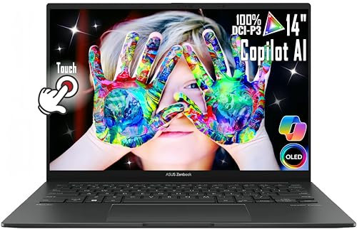 ASUS Zenbook 14 WUXGA Touch AI Ready OLED Business Laptop, 14 core Intel Ultra 5-125H (Beats i7-1370P), Win11, Wi-Fi 6E, webcam FHD IR, 2X Thunderbolt 4, con tappetino per mouse (8GB LPDDR5
