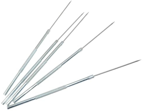 Lind Kitchen 5PCS Stainless Steel Single Ended Micro Fine Precision Probe Teasing Needles Biology Experiment Equipment Stainless Steel Dissecting Needle Lab Dissecting Needle