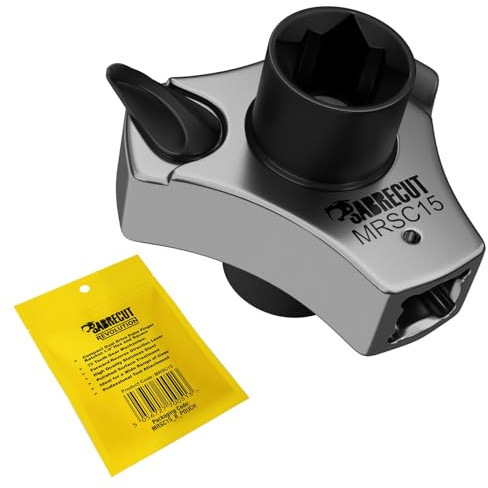SabreCut 1 x MRSC15 Compact Dual Drive Palm Finger Ratchet - 1/4 Hex and Square Drive, 72 Tooth Gear High Torque Ratchet (27.5Nm) Professional Stainless Steel Tool