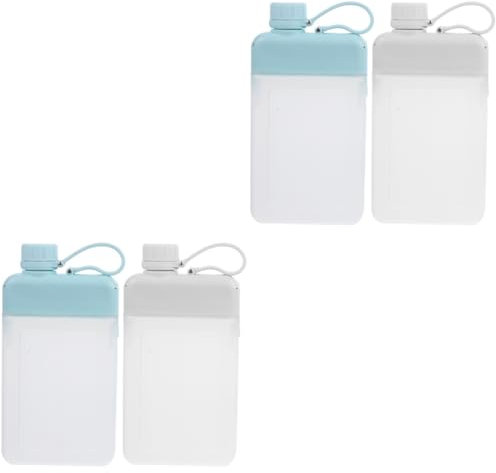 Amosfun 2 Sätze Sportflasche Thermosflasche Einziehbarer Träger Hydro Wärmer Flaschen Wasser Zusammenklappbar Wiederverwendbar Campingflasche Tragbarer 2 Stück * 2 Wiederverwendbar
