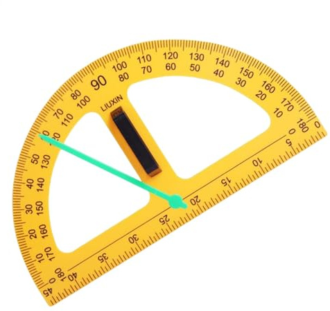 Eoixuqba Grand rapporteur pédagogique de 50 cm, grand rapporteur numérique, mesure d'angle mathématique, aide pédagogique en salle de classe