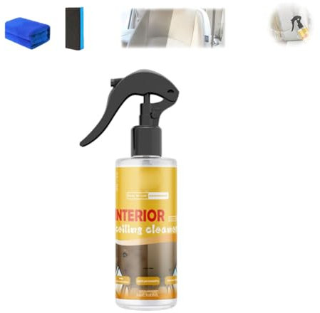 Spray limpiador multiusos para tapicería de interiores de coche. Se aplica a asientos, tapicería y tapizados. Pulimento para interiores de vehículos. (1PCS)