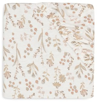 Jollein Sábana Bajera Ajustable de Punto, para Cuna Bloomy, 60 x 120 cm, 100% algodón, Certificado Öko-Tex