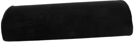 TOPPERFUN Coussin Traversin Demi-Rond, Mousse à Mémoire, Noir