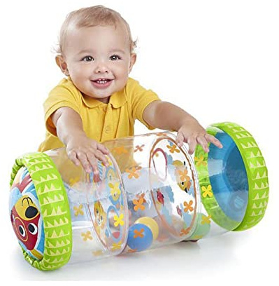 Greensen Rulli Gonfiabili per Bambini con Palline e Campane per lo Sviluppo Precoce, Adatti per Bambini da 3 Mesi Ai 3 Anni, Materiale in PVC, Giocattoli per Arrampicata per