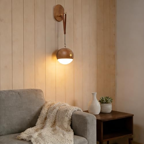 HBGFHG Voice Activated Wooden Night Light, Room Decor (Beech)