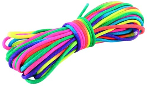KEQAR Regenbogen-Gummitwist 5 m – elastisches Hüpfspielzeug für Kinder, Indoor & Outdoor, Geschenk für Mädchen und Jungen