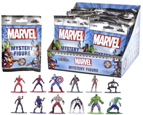Jada Marvel 4 cm – Blind Pack – 12 Modelle zum Sammeln – Spider-Man, Iron-Man, Captain America, Hulk – offiziell lizenziert – ab 3 Jahren