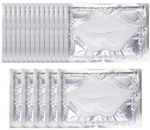 SOIMISS 25 Almohadillas de Gel Hidratante para Labios Fibra Vegetal, Mascarilla Labial Nutritiva para Cuidado en Casa