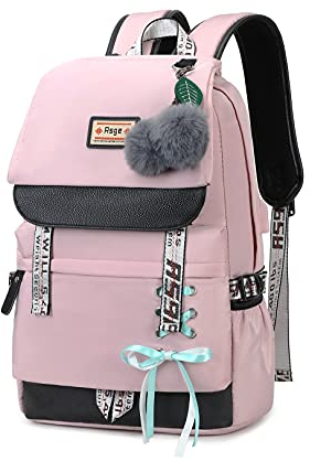 Asge Schulrucksack Mädchen Schulranzen mit Ergonomischem Design Schultasche Campus Backpack Nylon Wasserdicht Daypacks Damen Freizeitrucksack Teenager Rucksäcke Modisch Schule Bag