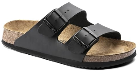 Birkenstock Sandale Arizona, Superlauf, Birko-Flor, schwarz, schmal, Größe 36 1018223-36 (Pantolette Schuh Halbschuh Latsche Zweischnaller Berufsschuh Schuhe Birki Arizona Slipper Pantoffel)