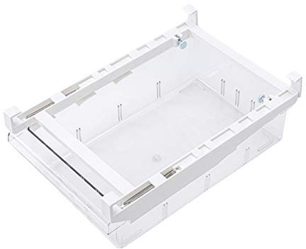 Organizer per frigorifero con cassetto trasparente, per frigorifero/congelatore con cassetti estraibili, scatola per frigorifero (1 griglia)