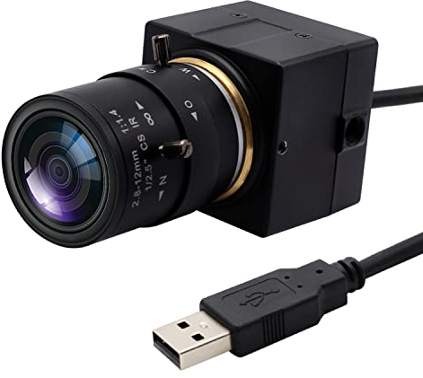 Svpro 4K USB Webcam Ultra HD mit Zoomobjektiv 2.8-12mm, manueller Fokus, 3840x2160 30fps, IMX415 Sensor, UVC Plug & Play für Mac/Windows/Linux/Android