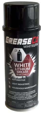 White Lithium Aerosol Spray Grease | Garage Door Lubricant | Automotive Greases & Lubricants | Grease for Door Hinge | Eliptical Grease | Trailer | Hitch Ball Lubricant | NLGI 2