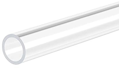 sourcing map PVC Transparent Rohr, Innendurchmesser 8mm Durchmesser 10mm LÄNGE 305mm Acryl Kunststoffrohr für Stehlampen, Möbel
