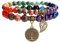 Farfume Chakra Armband Echte Steine, Edelsteine Armbänder fur Damen (Chakren und Baum des Lebens)