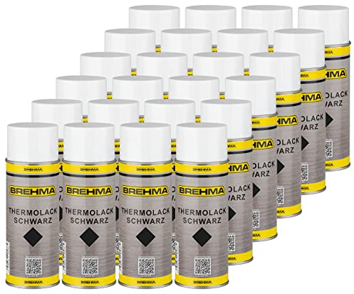 24x BREHMA Thermolack schwarz 400ml bis 600° C hitzebeständig Schutz abriebfest mit Griff
