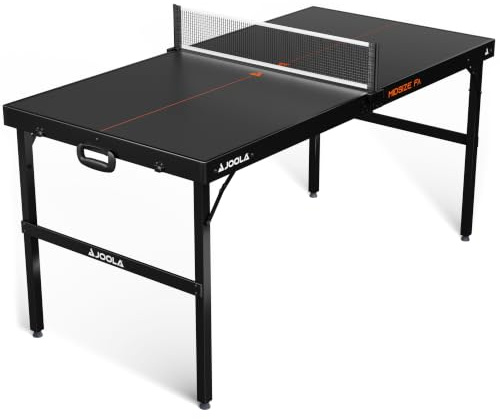 JOOLA ‎Bordtennisplatta Midsize FA, Unisex-Adult, hopfällbart bordtennisbord inkl. Nät, ‎Grå-Orange, 152x71,5x76, 12kg