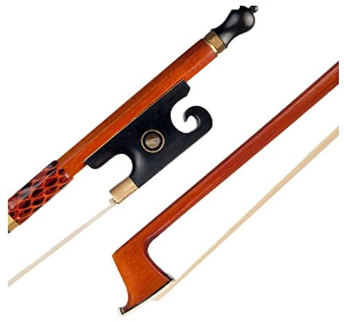 Geigenbogen Geige Bogen 4/4 Pernambuco Fiddle Bogen Schwarz Ochsen Frosch Oktagonalhite Mongolei Rosshaar