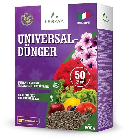 LERAVA® Gemüsedünger - 800g bio Dünger - Verbessert die Bodenfruchtbarkeit und fördert das Pflanzenwachstum - Düngemittel für Gemüse, Obst und Blumen - organischer Gemüsedünger