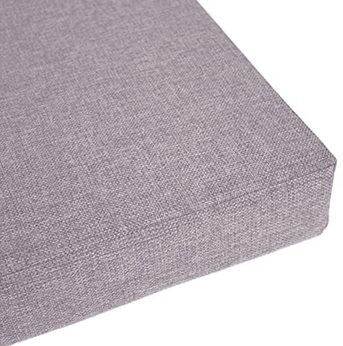 Generisch Gartenbankauflage für 2- und 3-Sitzer, Banksitzkissen 105/125/155/185 cm, waschbare Bankauflage für drinnen und draußen, Esszimmer, Küche (155 x 45 x 5 cm, grau)