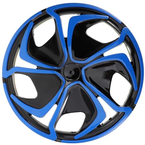 MOLUCKFU Enjoliveurs de Roue Automobile 14 Pouces Bleu Noir en Polypropylène Robuste, Kit 4 Pièces, Cache-moyeu Décoratif pour Voitures, Usage Extérieur et Remplacement Véhicule