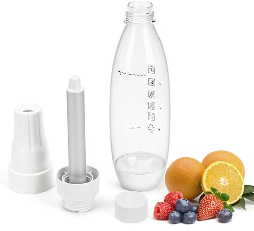 Machine à gazéifier l'eau gazeuse, kit de siphon portable de 1 L, machine à boissons gazéifiées, jus et cocktails – Gardez votre maison fraîche et fraîche