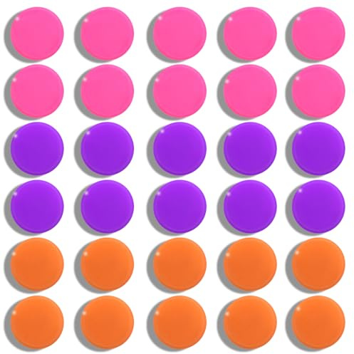 Aimant Puissant Aimant Frigo,30 Pcs Aimants Frigo Decoratif, Mini Aimant Rond Magnets Décoratifs, pour Tableau Magnetique,Calendrier, Frigo(Éventails Orange Violet)