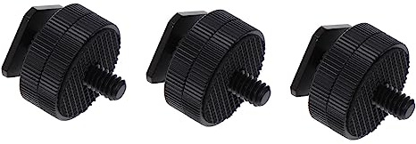 SHINEOFI 3piezas Accesorios para Trípode de Metal de Doble Adaptador de Tornillo para Trípode y Zapata de Flash para Cámara DSLR