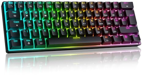 LexonElec x Magic-Refiner MK37 UK-Layout 60% Gaming-Tastatur mit Kabel, Hot-Swap,Magnet Switch, 8000 Hz Rapid Trigger, 0,04 mm RT-Genauigkeit, 0,125 ms Latenz, RGB- Backlit für PC/Mac(Schwarz)